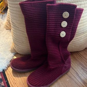 Knitted Red Ugg Boots